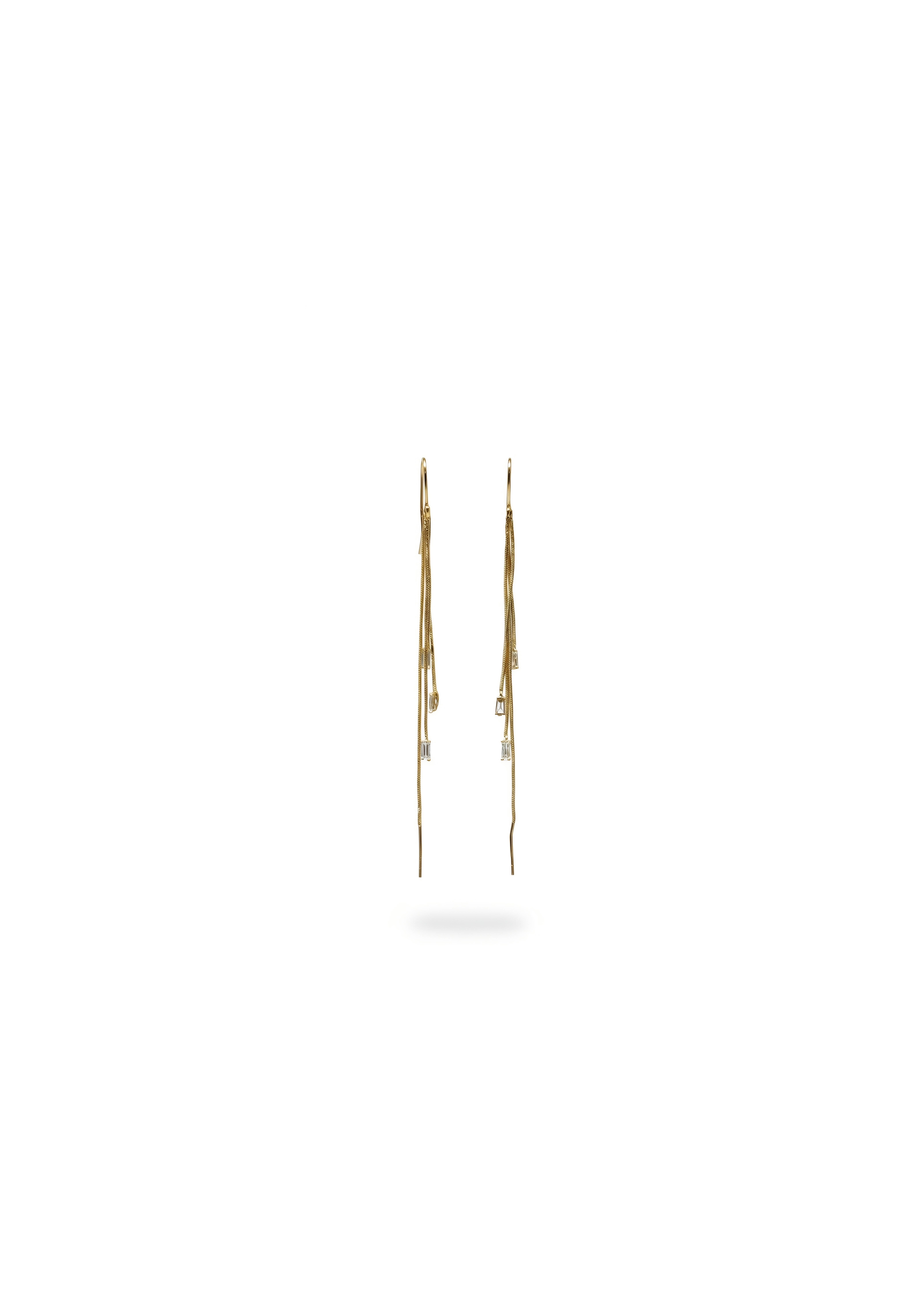 Multi-Strand Baguette Drop Earrings